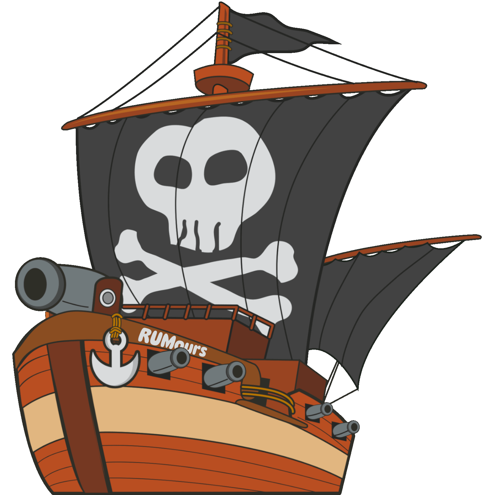 stylized pirate ship